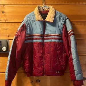 Vintage Colorblock Men's Puffer Jacket